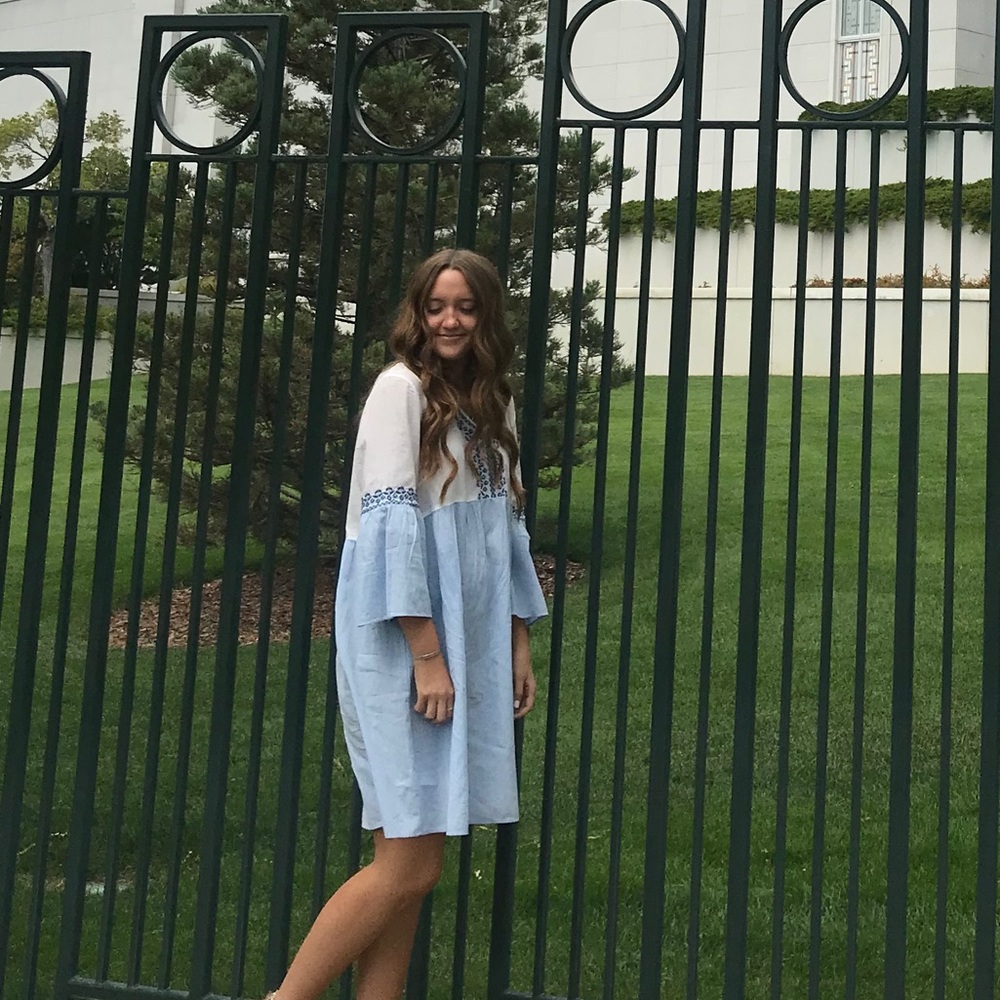 boho knee length dress